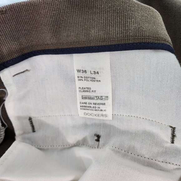 Chocolate Brown Pleated Trousers for Men - Picture 8 of 9